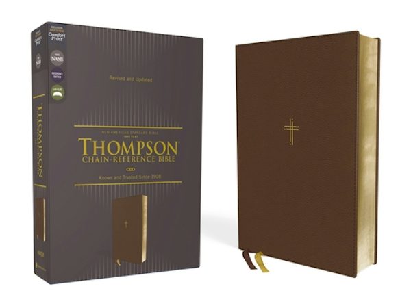 Cover image for Nasb, Thompson Chain-Reference Bible, Leathersoft, Brown, 1995 Text, Red Letter, Comfort Print, isbn: 9780310459682