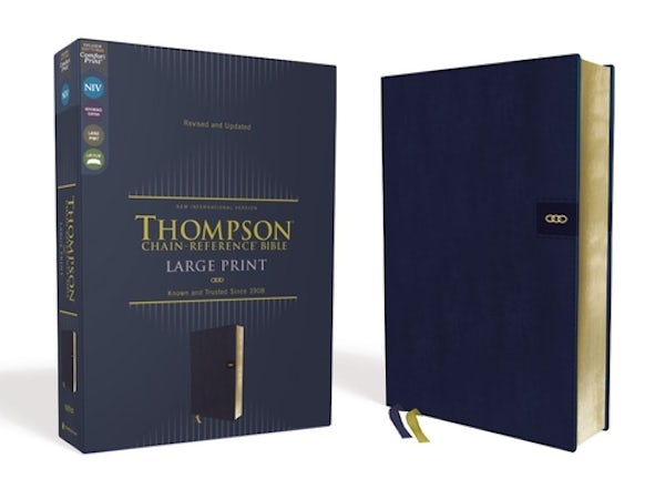 Cover image for Niv, Thompson Chain-Reference Bible, Large Print, Leathersoft, Navy, Red Letter, Comfort Print, isbn: 9780310459743