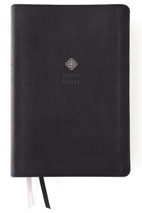 Cover image for Niv, Men's Devotional Bible (by Men, for Men), Large Print, Leathersoft, Black, Comfort Print, isbn: 9780310460848