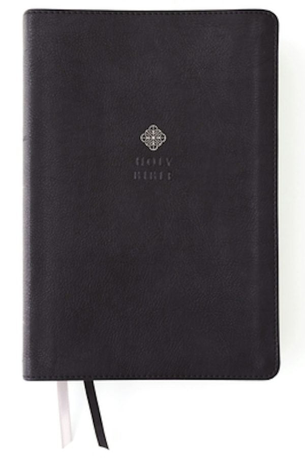 Cover image for Niv, Men's Devotional Bible (by Men, for Men), Large Print, Leathersoft, Black, Comfort Print, isbn: 9780310460848