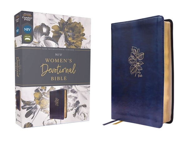 Cover image for Niv, Women's Devotional Bible (by Women, for Women), Leathersoft, Navy, Comfort Print, isbn: 9780310460992