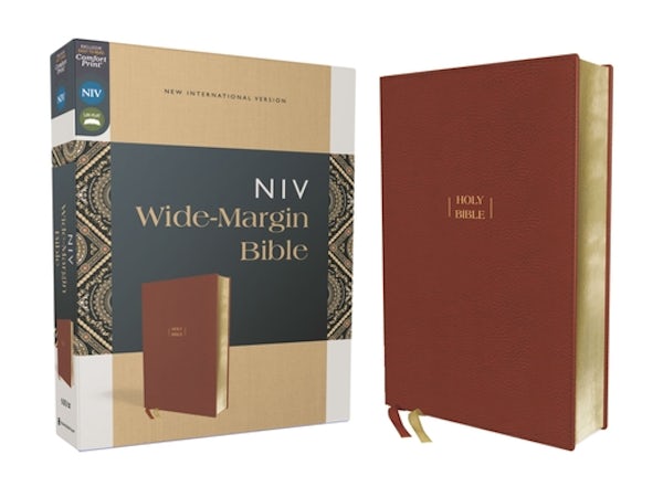 Cover image for Niv, Wide Margin Bible (a Bible That Welcomes Note-Taking), Leathersoft, Brown, Red Letter, Comfort Print, isbn: 9780310461050