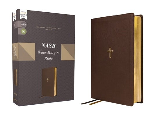 Cover image for Nasb, Wide Margin Bible, Leathersoft, Brown, Red Letter, 1995 Text, Comfort Print, isbn: 9780310461081