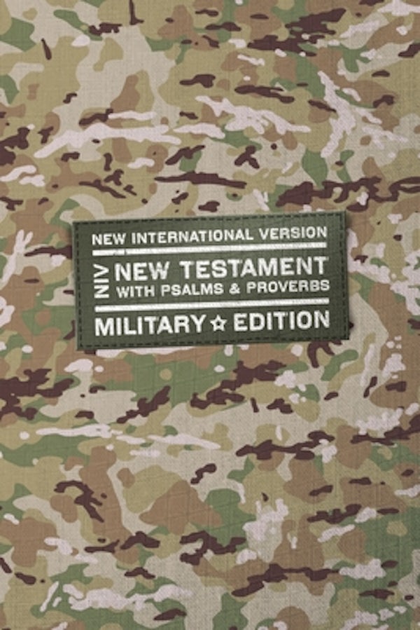 Cover image for Niv, New Testament with Psalms and Proverbs, Military Edition, Compact, Paperback, Military Camo, Comfort Print, isbn: 9780310461272