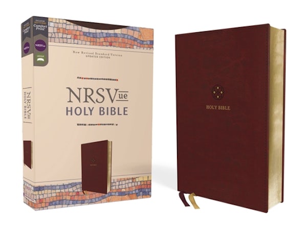 Cover image for Nrsvue, Holy Bible, Leathersoft, Burgundy, Comfort Print, isbn: 9780310461449