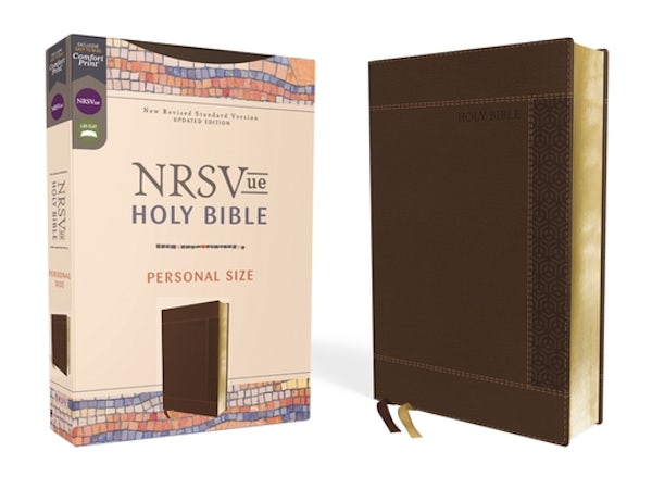 Cover image for Nrsvue, Holy Bible, Personal Size, Leathersoft, Brown, Comfort Print, isbn: 9780310461470