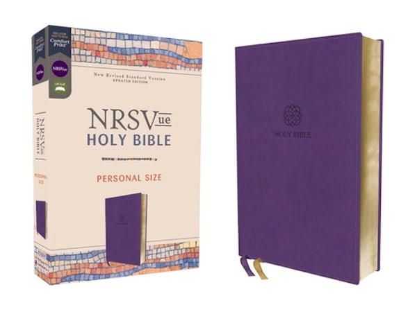 Cover image for Nrsvue, Holy Bible, Personal Size, Leathersoft, Purple, Comfort Print, isbn: 9780310461487