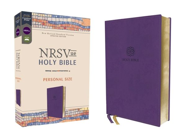 Cover image for Nrsvue, Holy Bible, Personal Size, Leathersoft, Purple, Comfort Print, isbn: 9780310461487