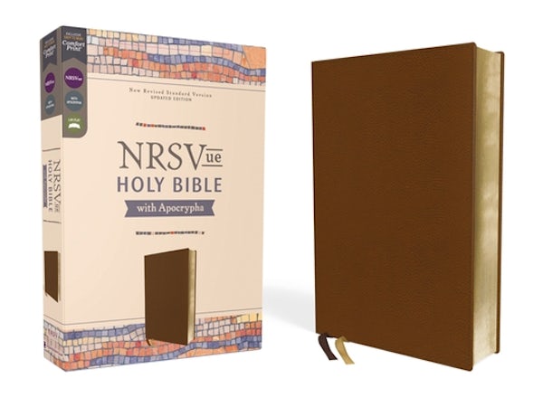 Cover image for Nrsvue, Holy Bible with Apocrypha, Leathersoft, Brown, Comfort Print, isbn: 9780310461494