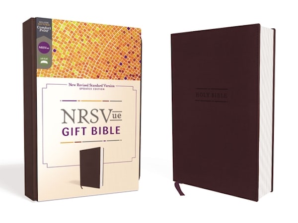 Cover image for Nrsvue, Gift Bible, Leathersoft, Burgundy, Comfort Print, isbn: 9780310461555