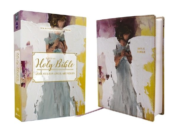 Cover image for Nrsvue, Holy Bible, Anne Neilson Angel Art Series, Double-Column Journal Edition, Leathersoft, Multi-Purple, Comfort Print, isbn: 9780310461562