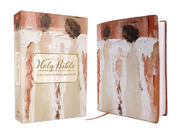 Cover image for Amplified Holy Bible, Anne Neilson Angel Art Series, Double-Column Journal Edition, Leathersoft, Blush, isbn: 9780310461586