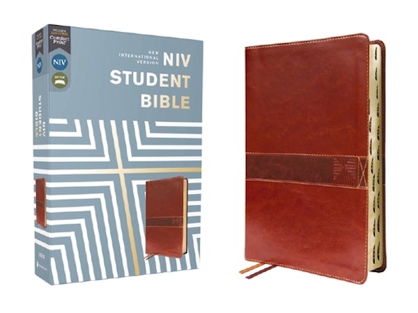 Cover image for Niv, Student Bible, Leathersoft, Brown, Thumb Indexed, Comfort Print, isbn: 9780310461654