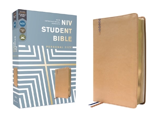 Cover image for Niv, Student Bible, Personal Size, Leathersoft, Tan, Comfort Print, isbn: 9780310461715