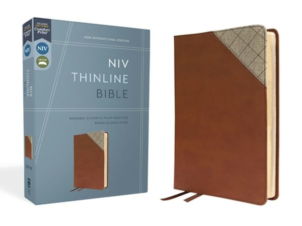 Cover image for Niv, Thinline Bible, Leathersoft, Brown, Red Letter, Comfort Print, isbn: 9780310462033