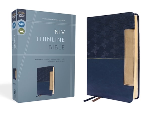 Cover image for Niv, Thinline Bible, Leathersoft, Blue, Red Letter, Comfort Print, isbn: 9780310462064