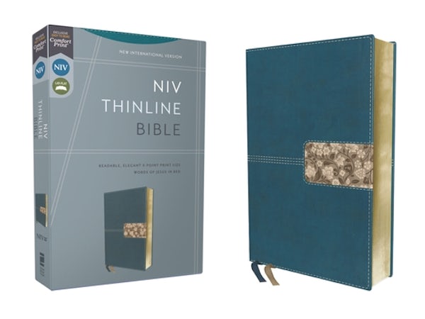 Cover image for Niv, Thinline Bible, Leathersoft, Teal, Red Letter, Comfort Print, isbn: 9780310462088