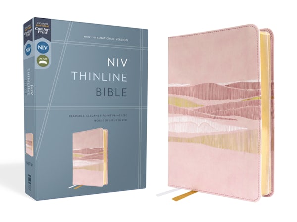 Cover image for Niv, Thinline Bible, Leathersoft, Pink, Red Letter, Comfort Print, isbn: 9780310462125