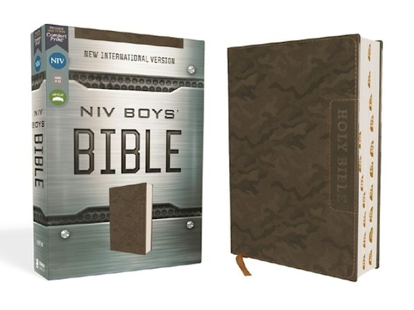 Cover image for Niv, Boys' Bible, Leathersoft, Brown Camo, Thumb Indexed Tabs, Comfort Print, isbn: 9780310462149
