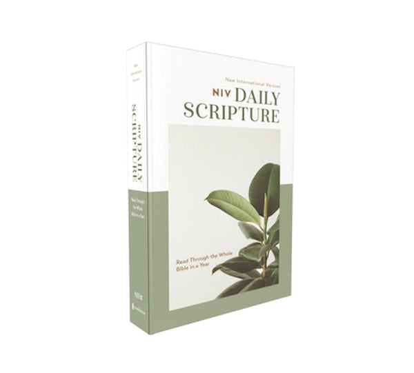 Cover image for Niv, Daily Scripture, Paperback, White/Sage, Comfort Print, isbn: 9780310462200