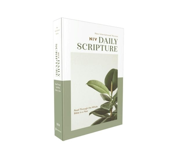 Cover image for Niv, Daily Scripture, Paperback, White/Sage, Comfort Print, isbn: 9780310462200