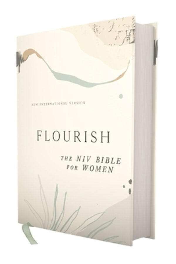Cover image for Flourish: The NIV Bible for Women, Hardcover, Multi-Color/Cream, Comfort Print, isbn: 9780310462460