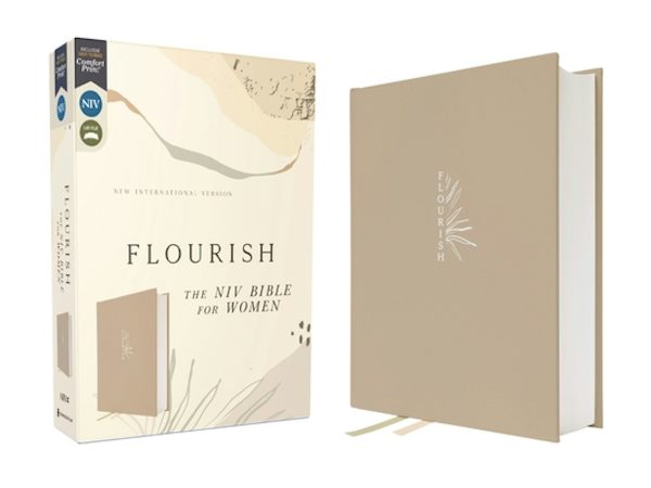 Cover image for Flourish: The NIV Bible for Women, Cloth Over Board, Cream, Comfort Print, isbn: 9780310462477