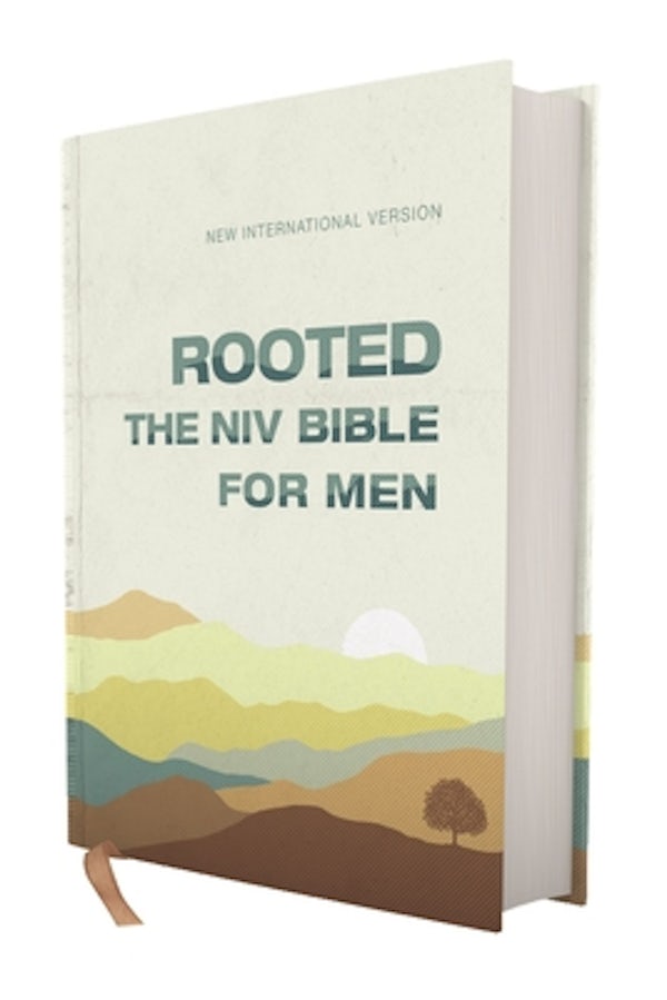 Cover image for Rooted: The NIV Bible for Men, Hardcover, Cream, Comfort Print, isbn: 9780310462552