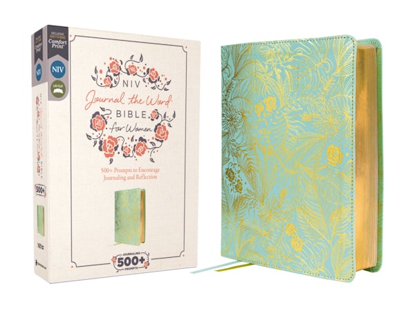 Cover image for Niv, Journal the Word Bible for Women (Perfect for Note-Taking), Leathersoft, Teal, Red Letter, Comfort Print, isbn: 9780310463122