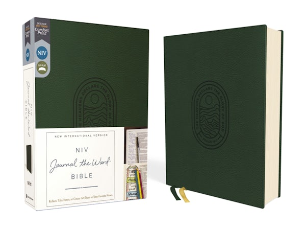Cover image for Niv, Journal the Word Bible (Perfect for Note-Taking), Leathersoft, Green, Red Letter, Comfort Print, isbn: 9780310463245