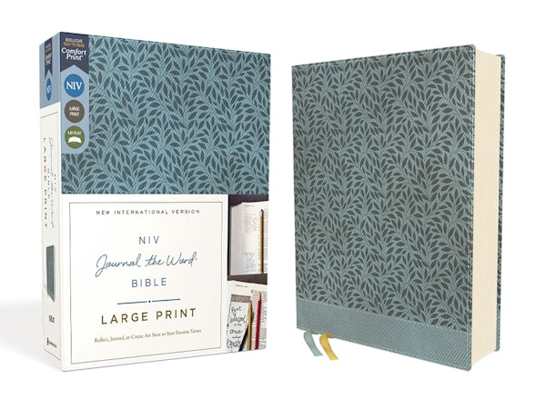 Cover image for Niv, Journal the Word Bible (Perfect for Note-Taking), Large Print, Leathersoft, Teal, Red Letter, Comfort Print, isbn: 9780310463412