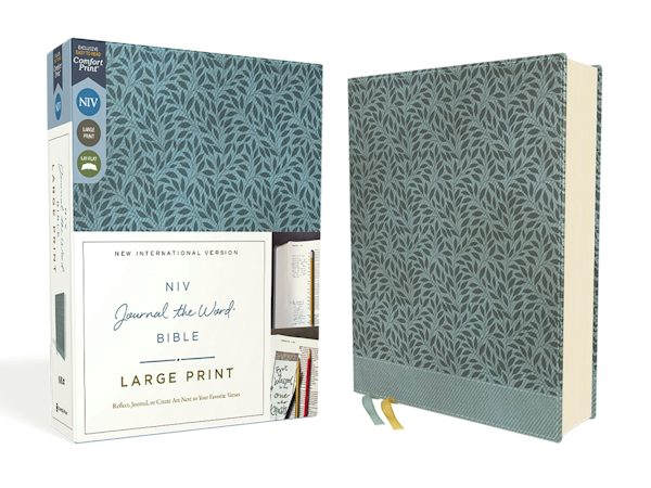 Cover image for Niv, Journal the Word Bible (Perfect for Note-Taking), Large Print, Leathersoft, Teal, Red Letter, Comfort Print, isbn: 9780310463412