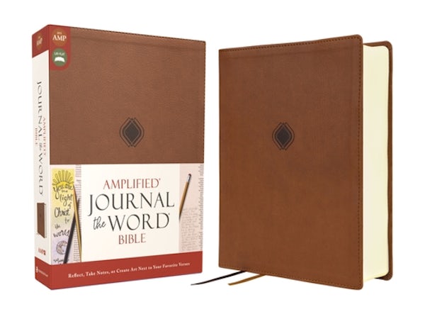 Cover image for Amplified Journal the Word Bible, Double-Column Journal Edition, Leathersoft, Brown: Reflect, Take Notes, or Create Art Next to Your Favorite Verses, isbn: 9780310463627