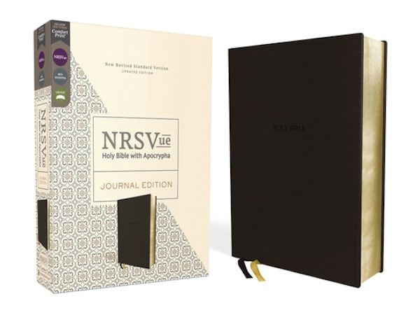 Cover image for Nrsvue, Holy Bible with Apocrypha, Journal Edition, Leathersoft, Black, Comfort Print, isbn: 9780310463719