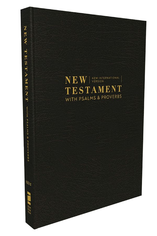 Cover image for Niv, New Testament with Psalms and Proverbs, Pocket-Sized, Paperback, Black, Comfort Print, isbn: 9780310463955
