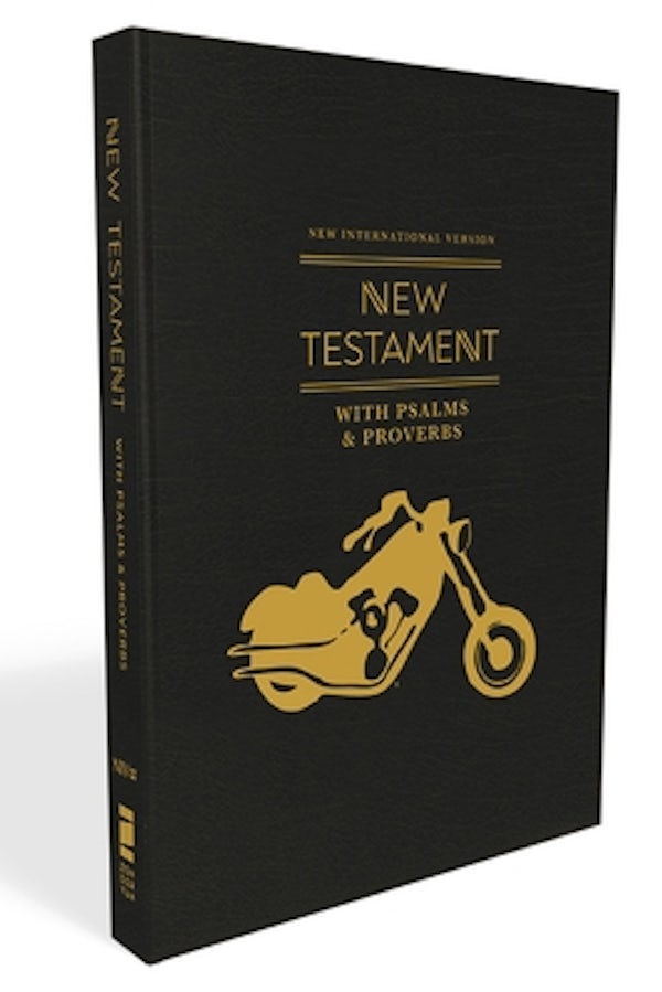 Cover image for Niv, New Testament with Psalms and Proverbs, Pocket-Sized, Paperback, Black Motorcycle, Comfort Print, isbn: 9780310463993