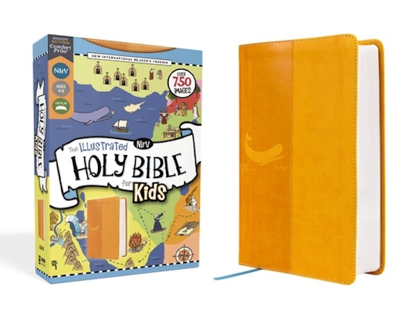 Cover image for Nirv, the Illustrated Holy Bible for Kids, Leathersoft, Yellow, Full Color, Comfort Print, isbn: 9780310464181