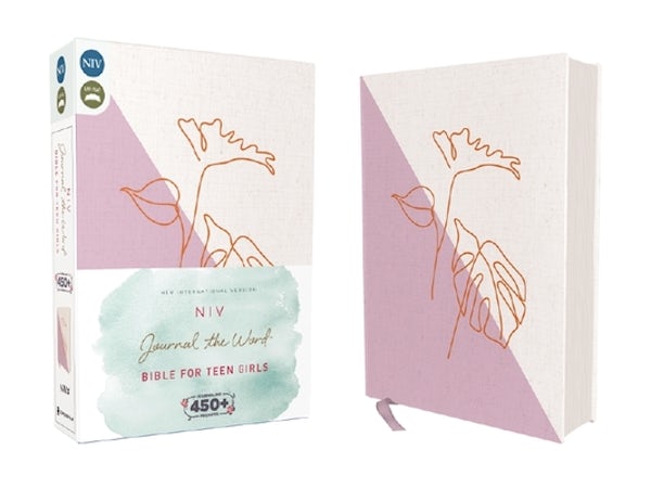 Cover image for Niv, Journal the Word Bible for Teen Girls, Cloth Over Board, Lavender/White, Red Letter, isbn: 9780310464457