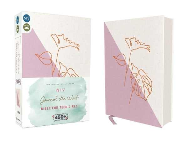 Cover image for Niv, Journal the Word Bible for Teen Girls, Cloth Over Board, Lavender/White, Red Letter, isbn: 9780310464457