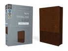 Cover image for Niv, Thinline Bible, Large Print, Leathersoft, Brown, Zippered, Red Letter, Comfort Print, isbn: 9780310464990