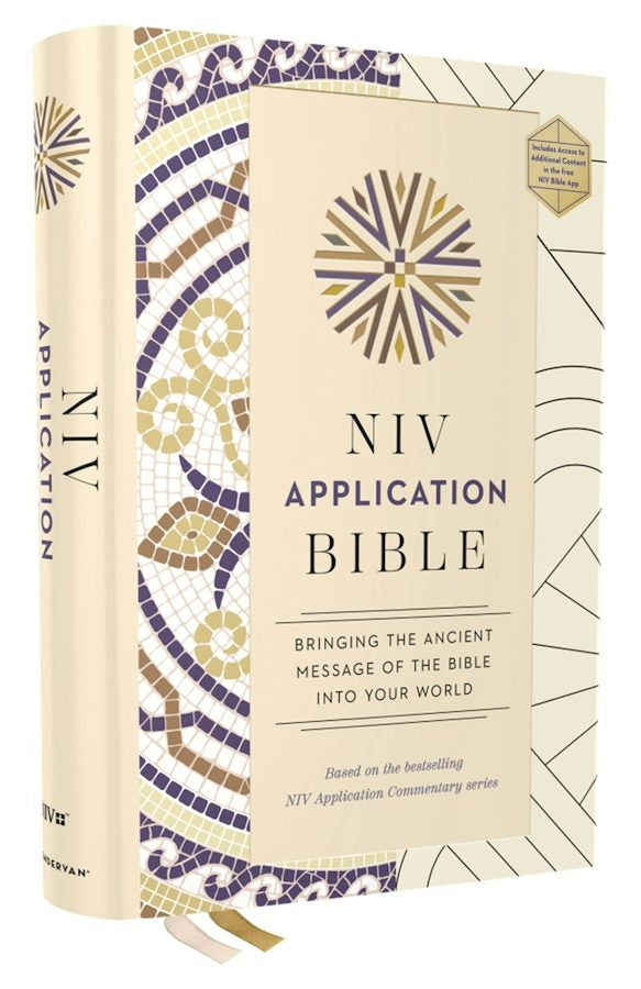 Cover image for NIV Application Bible, Hardcover, Multi-Cream, Red Letter, Comfort Print, isbn: 9780310465096