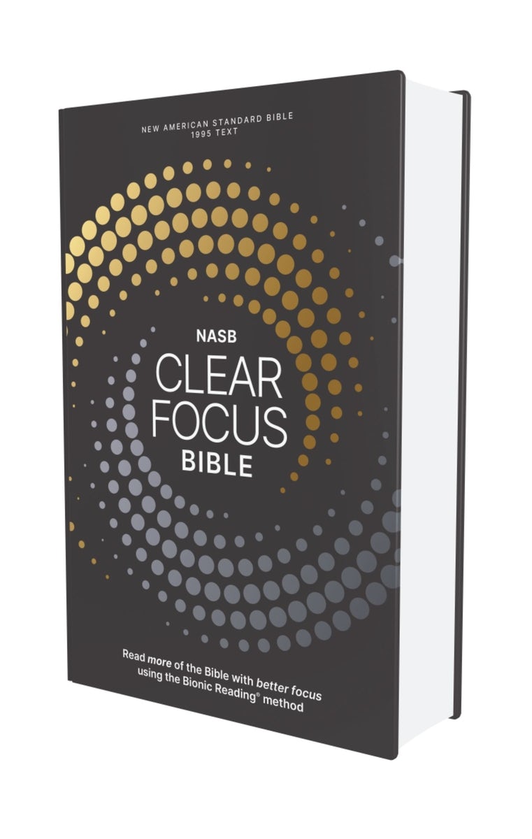 Cover image for Nasb, Clear Focus Bible, Hardcover, Charcoal/Gold, isbn: 9780310465539