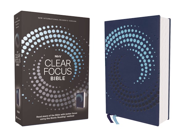 Cover image for Nirv, Clear Focus Bible, Leathersoft, Navy, isbn: 9780310465614