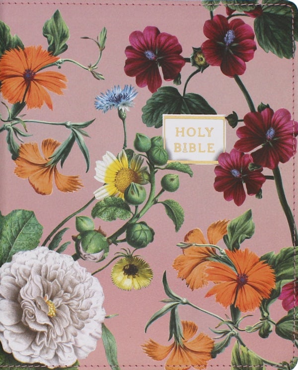 Cover image for Niv, Artisan Collection Bible, Large Print, Leathersoft, Blush Floral, Red Letter, Comfort Print, isbn: 9780310465751