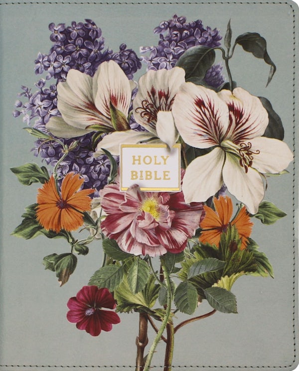 Cover image for Niv, Artisan Collection Bible, Large Print, Leathersoft, Sage Floral, Red Letter, Comfort Print, isbn: 9780310465775