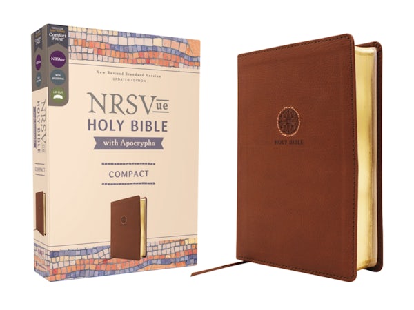 Cover image for Nrsvue, Holy Bible with Apocrypha, Compact, Leathersoft, Brown, Comfort Print, isbn: 9780310466048