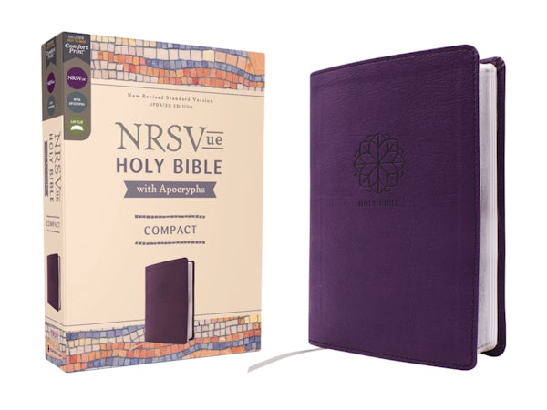 Cover image for Nrsvue, Holy Bible with Apocrypha, Compact, Leathersoft, Purple, Comfort Print, isbn: 9780310466055