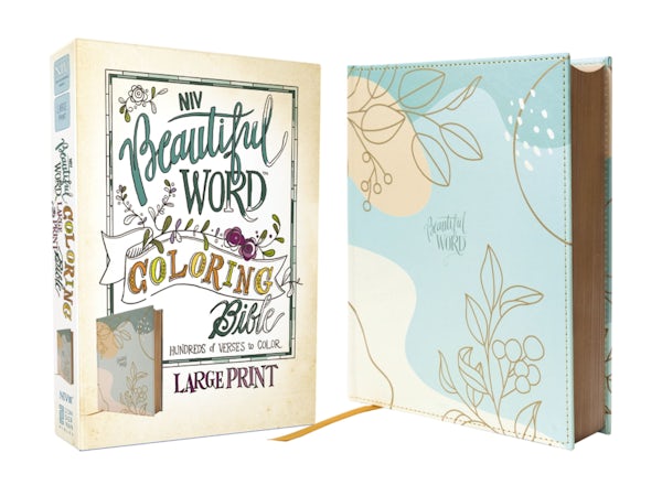 Cover image for Niv, Beautiful Word Coloring Bible, Large Print, Leathersoft Over Board, Teal, isbn: 9780310467069