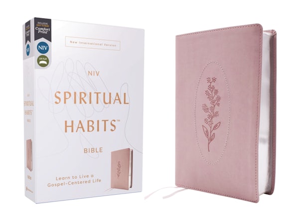 Cover image for Niv, Spiritual Habits Bible, Leathersoft, Pink, Red Letter, Comfort Print, isbn: 9780310467861