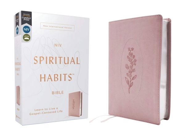 Cover image for Niv, Spiritual Habits Bible, Leathersoft, Pink, Red Letter, Comfort Print, isbn: 9780310467861